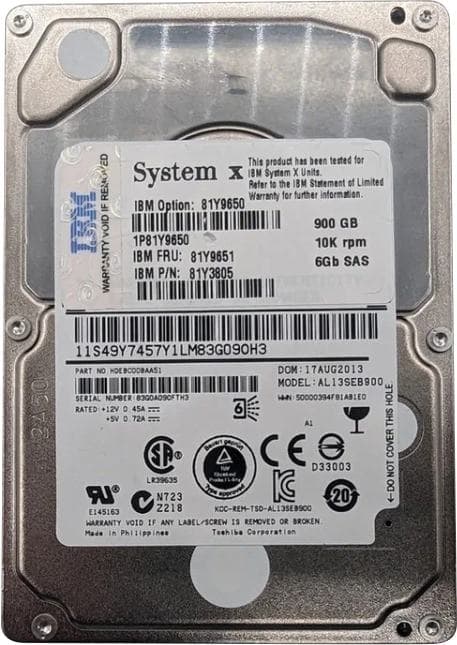 HDD 900 Gb SAS IBM <81Y3805> 2.5"