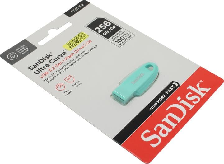 SanDisk Ultra Curve <SDCZ550-256G-G46G> USB3.2 Flash Drive 256Gb (RTL)