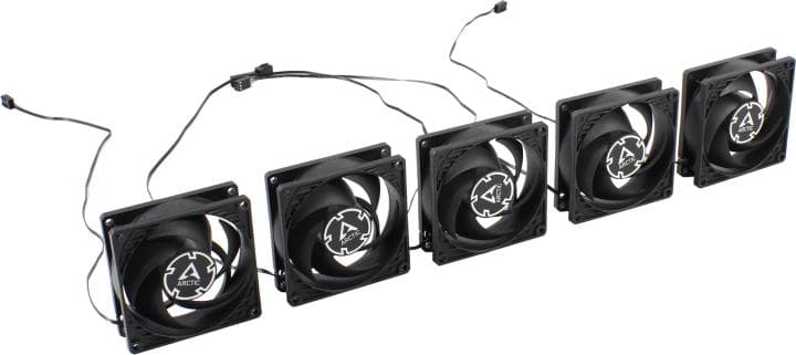Arctic <ACFAN00301A> P8 Silent (Black) - 5 Pack (3пин, 80x80x25мм, 1600об/мин, уп 5 шт)