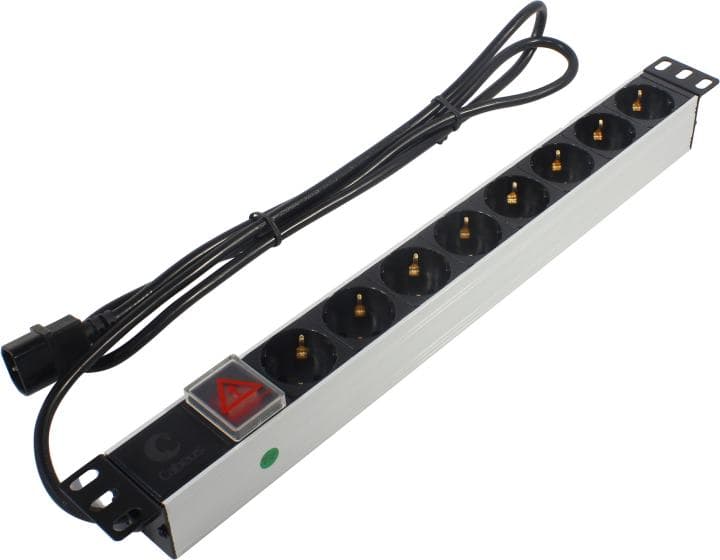 Cabeus PDU-8P-2IEC <7070c> Блок розеток 19" 8xSchuko 10A