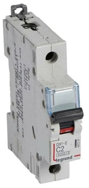 Автоматический выключатель Legrand 407257 DX?-E 6000 - 6 кА - тип характеристики C, 1П, 230/400 В~, 2 А, 1 модуль