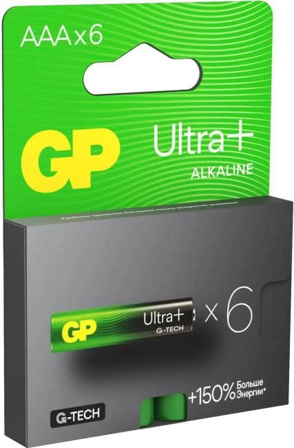 GP 24AUPA21-2CRB6 96/768 Батарея GP Ultra Plus Alkaline 24AUPA21-2CRB6 AAA (6шт) блистер