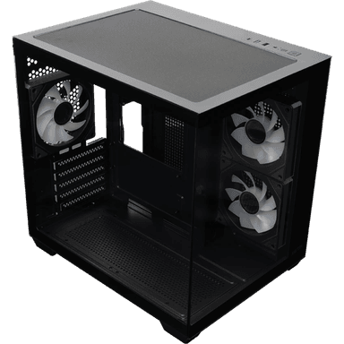 QW400M-3FM12A-C6-AC XASTRA QW400M 3ARGB-C6-AC Black mATX/Aquarium/Screewless/3x120mm ARGB PWM FM fans/Argb+PWM HUB 6por