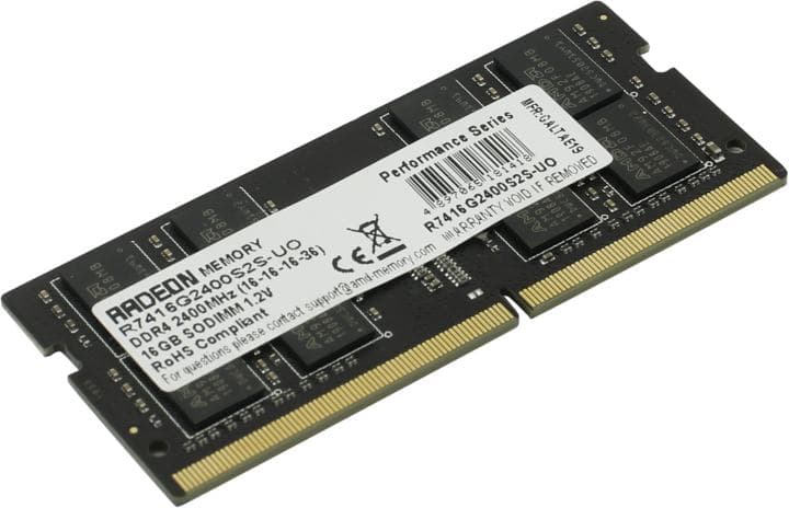 AMD <R7416G2400S2S-U(O)> DDR4 SODIMM 16Gb <PC4-19200> CL16 (forNoteBook)