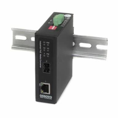 Медиа-конвертер OSNOVO OMC-1000-11BX-I промышленный компактный Gigabit Ethernet с поддержкой PoE BT до 90W