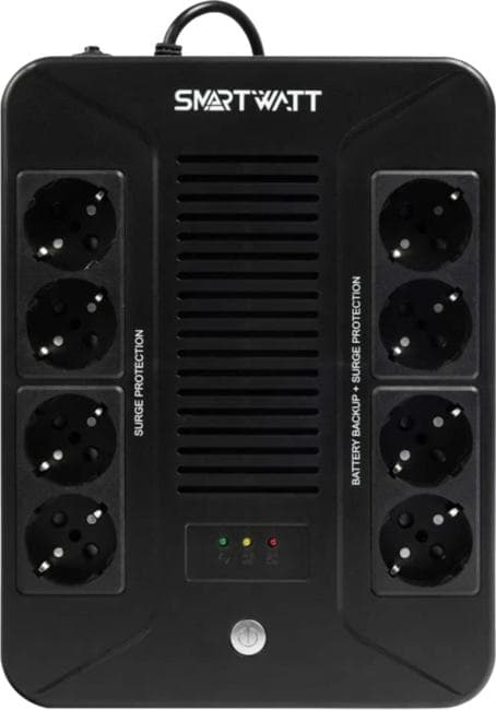 ИБП SMARTWATT UPS SAFE PRO 800 Line-interactive 800VA/480W Brick (Euro x8, LED, 275x210x95(мм), 5,8 кг, гарантия 24мес.
