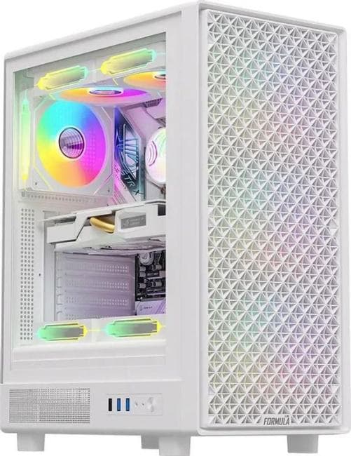 Корпус Formula Mana Dynamic AR белый без БП ATX 3x120mm 2x140mm 2xUSB3.0 audio bott PSU