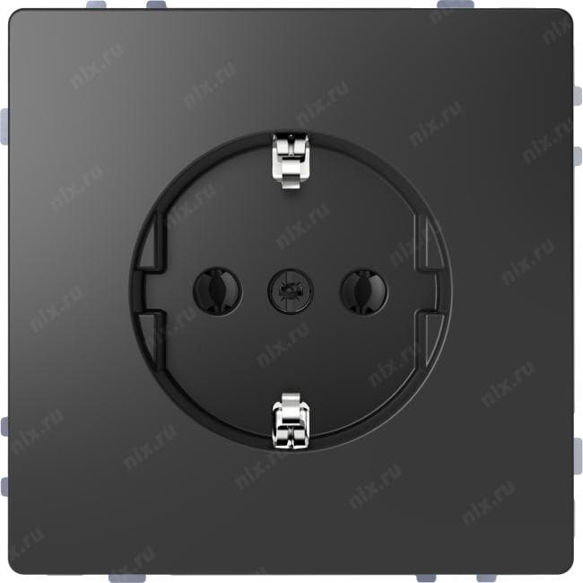 Schneider Electric MTN2301-6034 Розетка D-Life 16А с заземляющим контактом без шторок антрацит SD (MTN2301-6034)