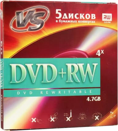 DVD+RW Disc VS 4.7Gb 4x <уп. 5 шт> <620588>