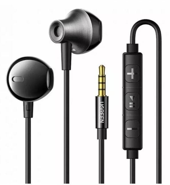 35755_ Проводные наушники UGREEN EP106 (35755) Wired Earphones 3.5 mm. Цвет: черный