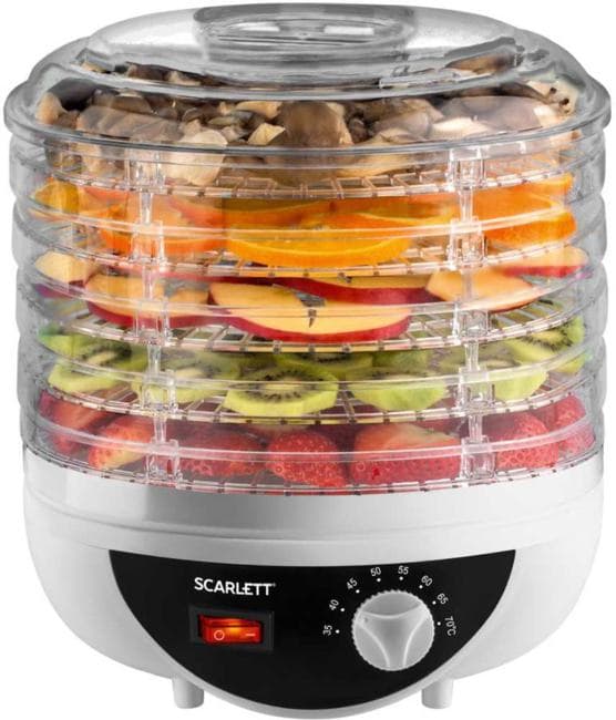Сушка для фруктов и овощей Scarlett SC-421 5под. 250Вт белый