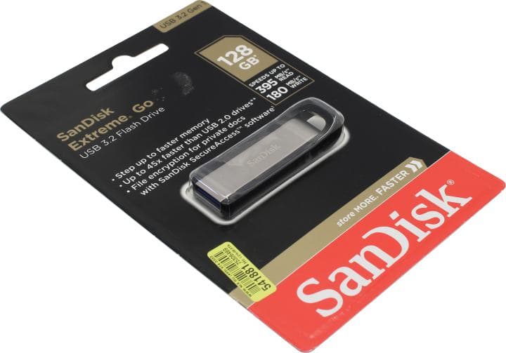 SanDisk Extreme Go <SDCZ810-128G-G46> USB3.2 Flash Drive 128Gb (RTL)