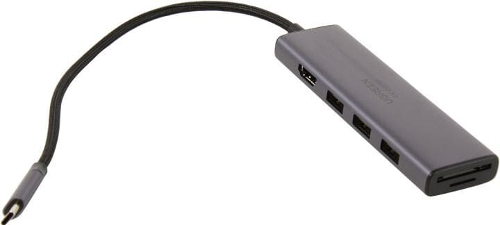 UGREEN <60383> 3xUSB3.0+HDMI+SD/microSD Card Reader, подкл. USB-C