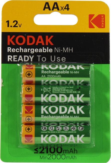 Аккумулятор Kodak CAT30955110 (1.2V, 2100mAh) NiMH, Size "AA" <уп. 4 шт>