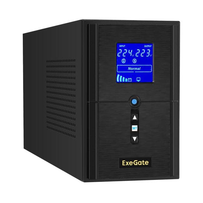 UPS 1500VA ExeGate SineTower <SZ-1500> <EX295988RUS> LCD, USB, Schuko, без АКБ