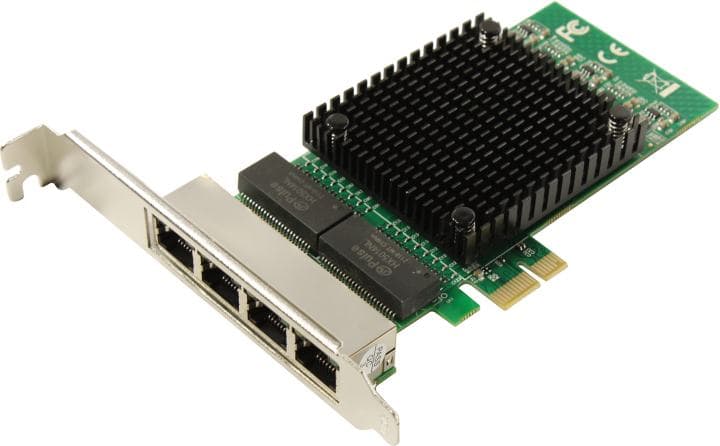 Orient <XWT-INT82L4PE> (RTL) PCI-Ex1 4xUTP 1000Mbps