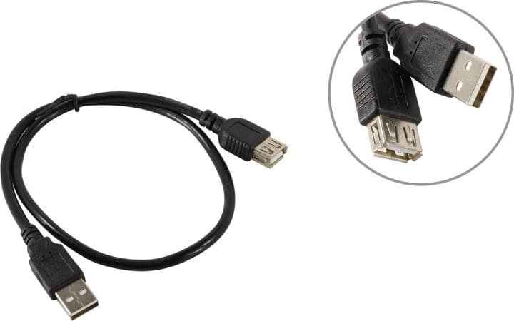 Perfeo <U4501> Кабель удлинительный USB 2.0 A-->A 0.5м