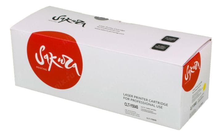 SACLTY504S Картридж SAKURA CLTY504S для Samsung CLP-415, CLX-4195, SL-C1810, SL-C1860, желтый, 1800 к.