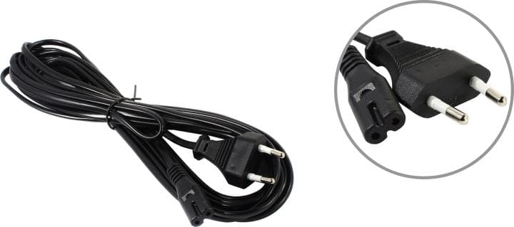 5bites <PC305-50A> Кабель IEC-320-C7 - розетка 220V 5м Советский стандарт