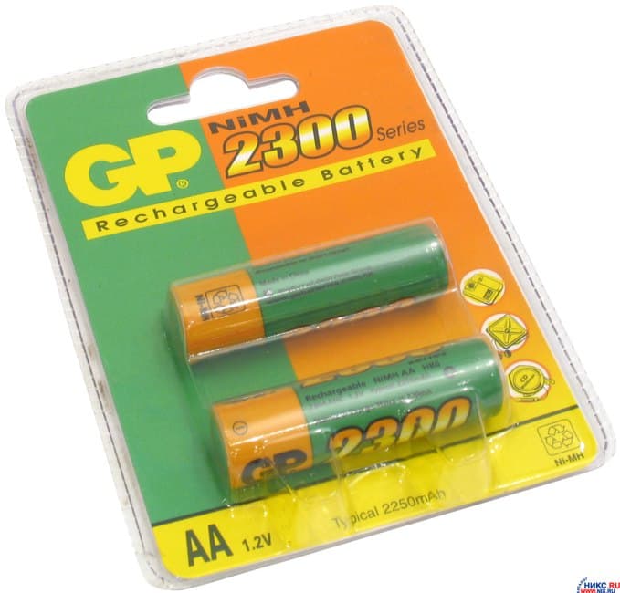 Аккумулятор GP 230AAHC-2 (1.2V,2250mAh) NiMh, Size "AA" <уп. 2 шт>