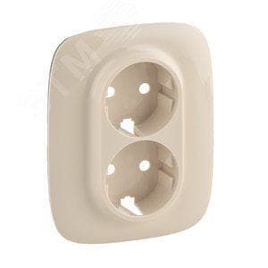 Панель лицевая Legrand 754956 Valena ALLURE - для двойной силовой розетки 2х2К+З, слоновая кость
