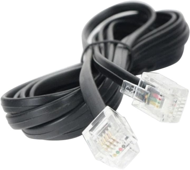 Cablexpert <TC6P4C-2M-BK> Кaбель телефонный чёрный, 2м