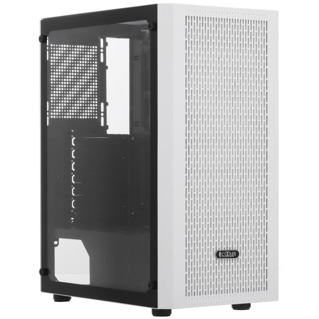 PcCooler MA100 MESH WH Корпус без блока питания/ PCCOOLER MA100 MESH WH, Mesh Mid Tower, White, TG, 0.4 SPCC, 3x120mm A