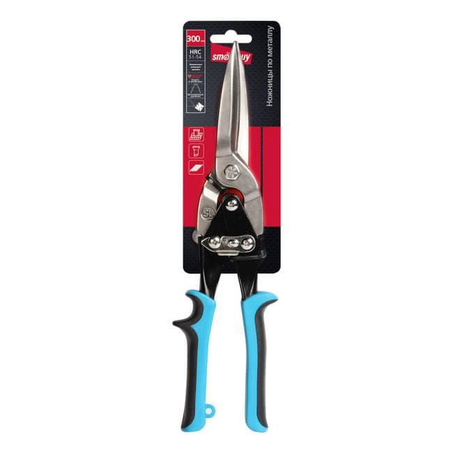 SBT-SN-300p1 Ножницы по металлу, 300 мм, прорезиненная рукоятка, Smartbuy tools