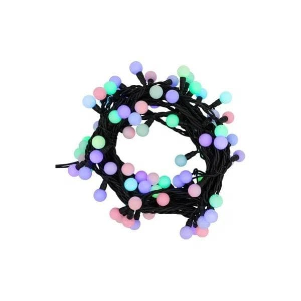 303-679 Гирлянда Мультишарики O17,5мм 10м 80 LED RGB черный каучук IP67 NEON-NIGHT