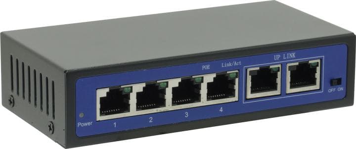 Orient <SWP-204POE-A/2U 48V> PoE Switch (4UTP 100Mbps PoE, 2Uplink)
