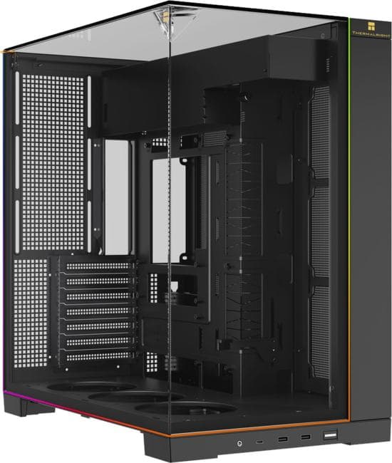 Thermalright Корпус TR-A70 ARGB / Black / TG / ARGB Strip / USB TYPE-C / W/O fans / ATX / TRA70AB