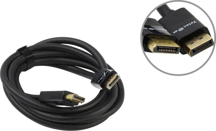 Telecom <TCG755-2M> Кабель DisplayPort (M) -> DisplayPort (M) 2м ver1.4