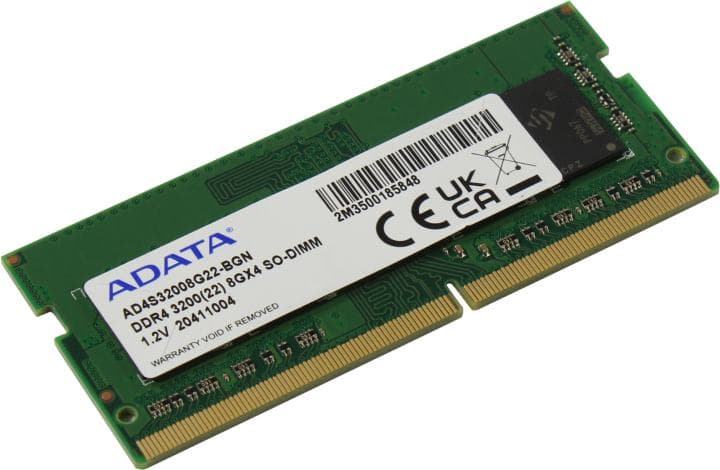ADATA <AD4S32008G22-BGN> DDR4 SODIMM 8Gb <PC4-25600> (for NoteBook)