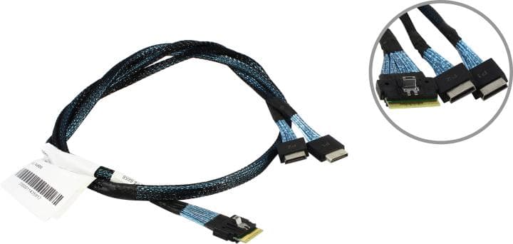 Amphenol <RSL74-6658> Кабель SFF-8654 (x8) --> 2xSFF-8611