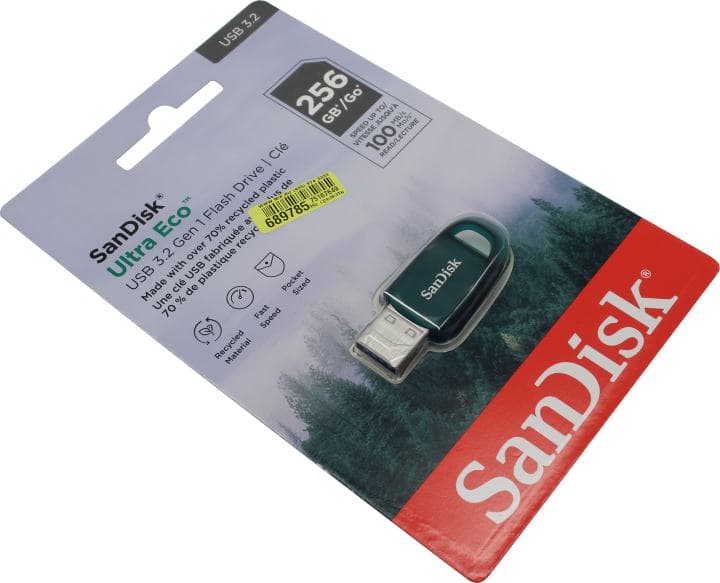 SanDisk Ultra Eco <SDCZ96-256G-G46> USB3.2 Flash Drive 256Gb (RTL)
