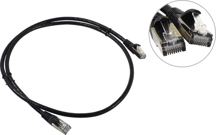 Buro <1868442> Patch Cord STP кат. 7 1м, чёрный