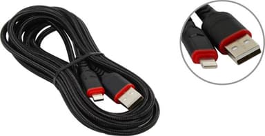 Hoco X59 Black <623056> Кабель USB AM-->Lightning 3м