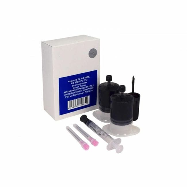 ProfiLine PL_INK_PG-40_BK_2*20ml Комплект чернил PL-PG-40/PG-50/PG-510/PG-512 для принтеров Canon Pixma MP140/MP150/MP1