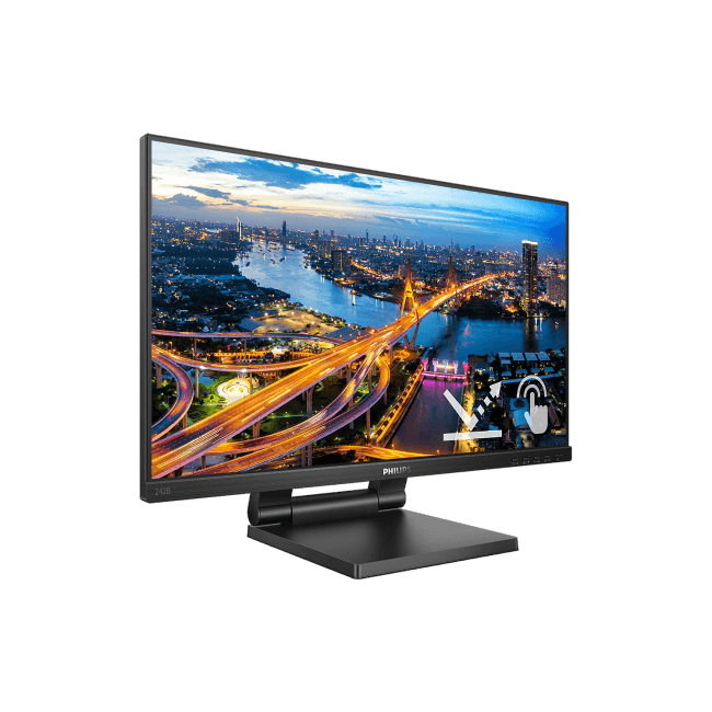 242B1TC/01 23,8" Philips 242B1TC 1920х1080@75Гц IPS W-LED 16:9 SmoothTouch 4ms VGA HDMI DP 4xUSB3.0 50M:1 1000:1 170/1