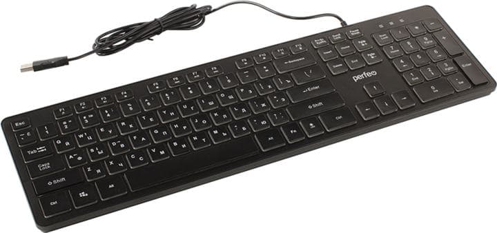 Клавиатура Perfeo BRIGHT <PF_B4891> <USB> 104КЛ, подсветка клавиш