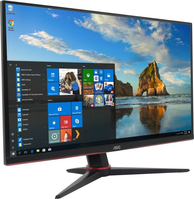 УЦЕНКА 27" ЖК монитор AOC 27G2U/BK <Black&Red>с поворотом экрана (LCD, 1920x1080, D-Sub, HDMI, DP, USB3.0 Hub)