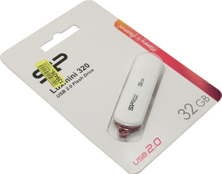 Silicon Power LuxMini 320 <SP032GBUF2320V1W> USB2.0 Flash Drive 32Gb (RTL)