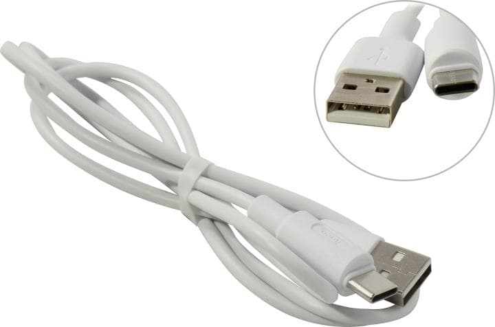 Hoco <X25 Type-C 1M White> Кабель USB 2.0 AM-->USB-C 1м