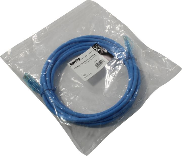 Hyperline <PC-LPM-UTP-RJ45-RJ45-C6-3M-LSZH-BL> Patch Cord UTP кат.6 LSZH, 3м, синий