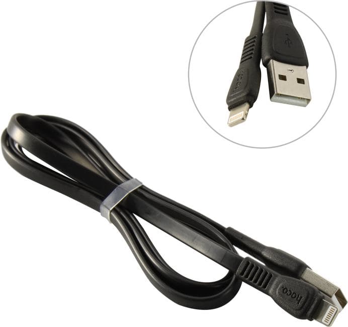 Hoco <X40 Lightning 1M Black> Кабель USB 2.0 AM--> Lightning 1м