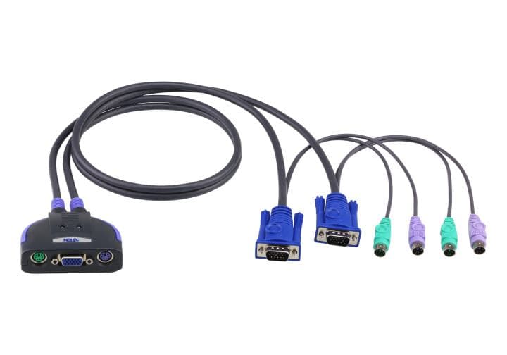 ATEN CS62S 2 PORT KVM SWITCH FOR PS2 W/0.9m