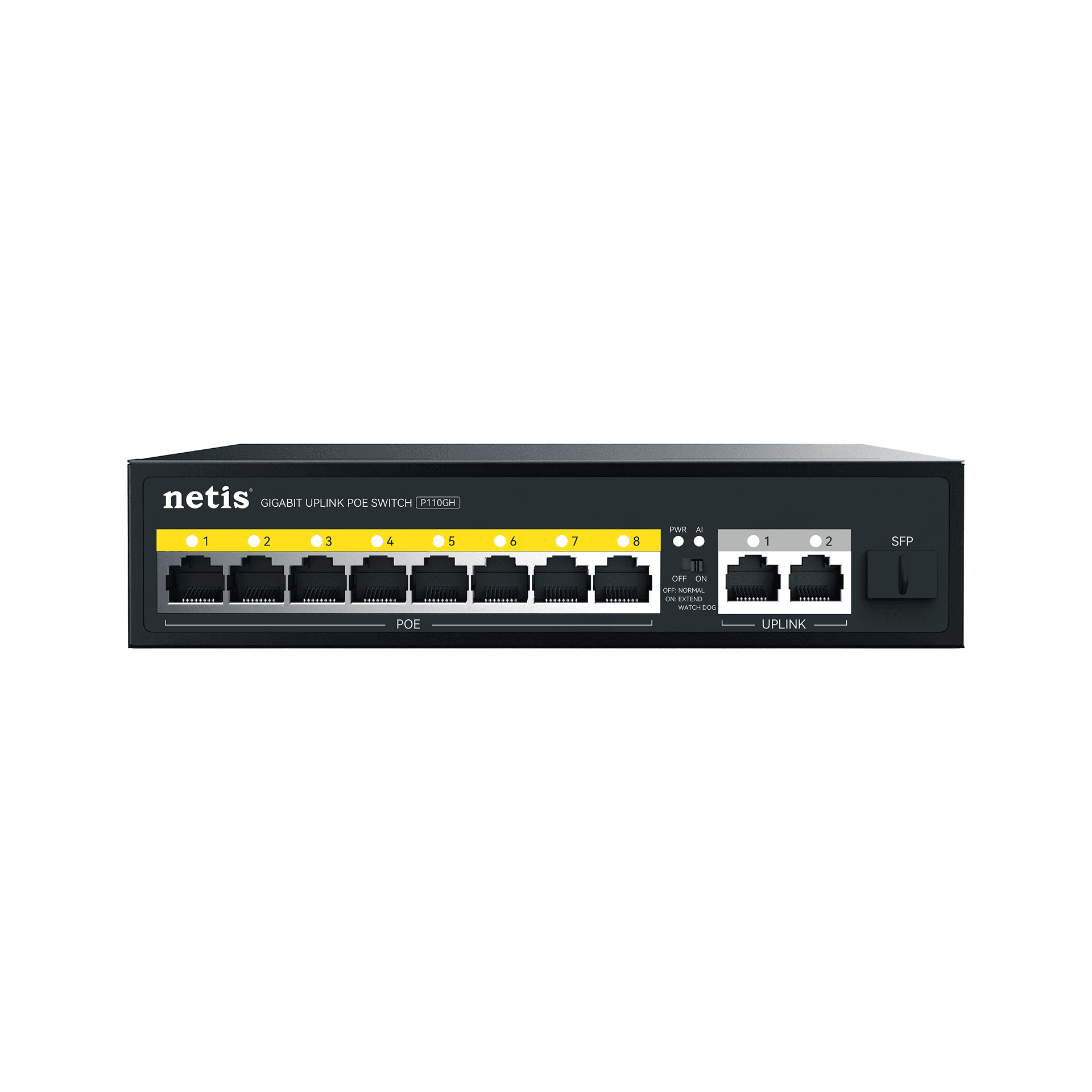 Коммутатор/ Коммутатор Netis P110GH (L2) 8x100Мбит/с 2x1Гбит/с 1SFP 8PoE 8PoE+ 120W неуправляемый