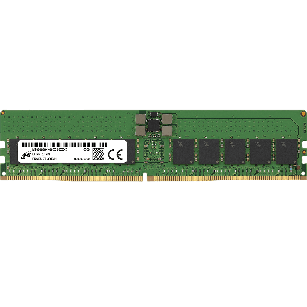 Память оперативная/ Micron 32GB DDR5 4800MT/s CL40 ECC Registered DIMM 288pin