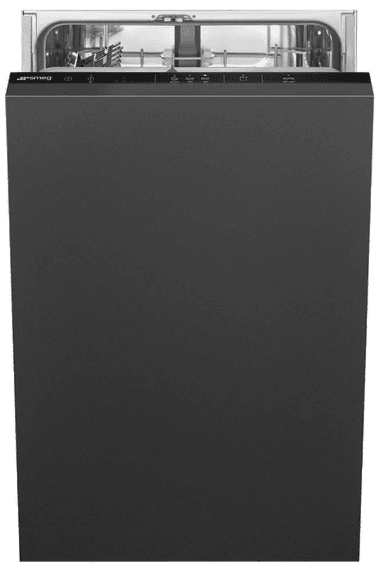 Посудомоечная машина Smeg/ Посудомоечная машина Smeg, 45 см, 9 комплектов, 2 корзины, 6 программ, сенсорное управление, отсрочка старта, автоматическое открывание дверцы, инверторный мотор, сенсор чистоты воды, полная защита от протечек, функция "стерилизация", энергоэффективность D