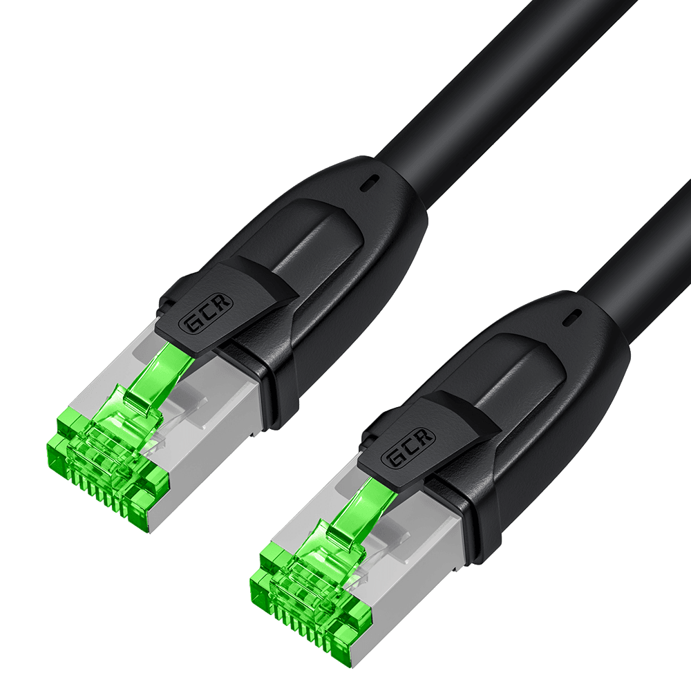 GCR PRO Патч-корд LSZH PROF прямой 30.0m, UTP медь кат.6А, черный, 26 AWG, ethernet high speed 10 Гбит/с, RJ45, T568B